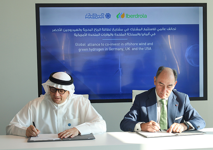 Foto Iberdrola y Masdar firman una alianza para coinvertir 15.000 millones en eólica marina e hidrógeno verde en Alemania, Reino Unido y EEUU.